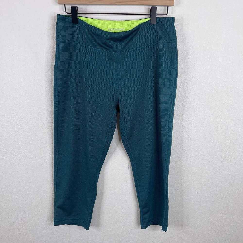 Marika Womens Capri Leggings Size 8 Teal Blue‎ Green Atletic Activewear